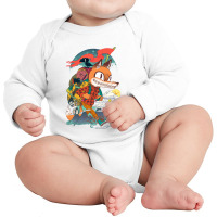 Wolf The Traveler Long Sleeve Baby Bodysuit | Artistshot