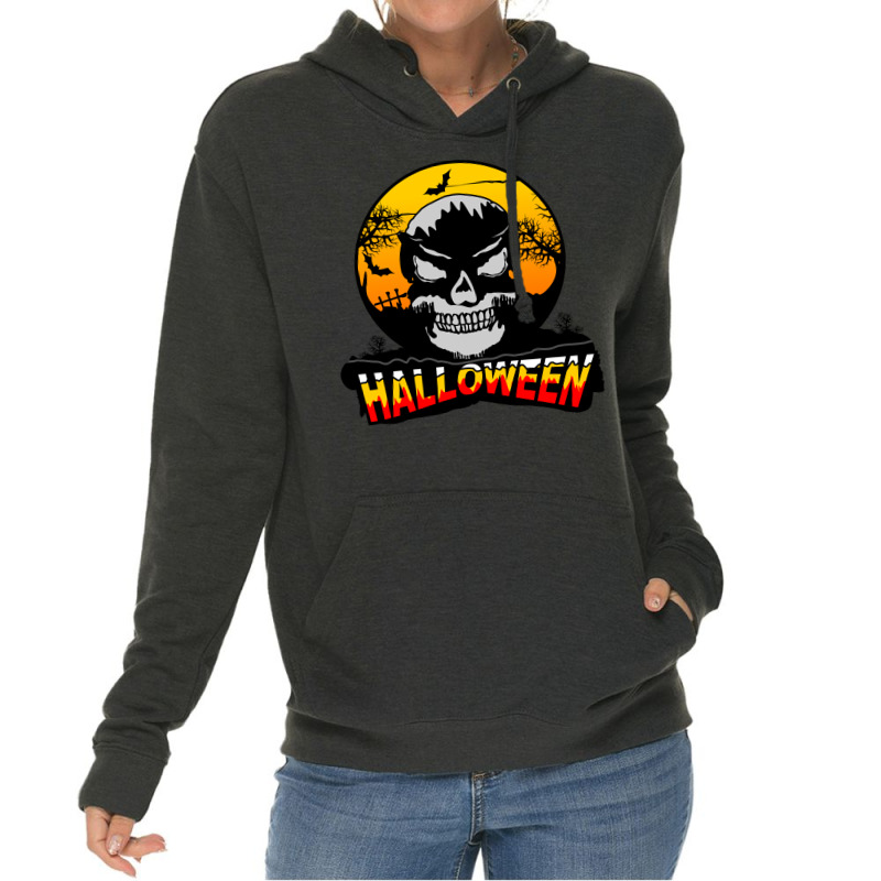 Halloween Graphic T-shirt Design And Typography Lightweight Hoodie | Artistshot