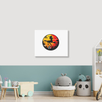 Halloween Graphic T-shirt Design And Typography Landscape Canvas Print | Artistshot