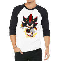 Black Super Hedgehog Running Forward 3/4 Sleeve Shirt | Artistshot