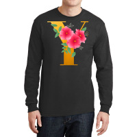 Floral Y Alphabet Cute Initial Monogram Letter Y Graphic T Shirt Long Sleeve Shirts | Artistshot