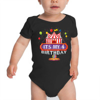 It's My 4th Birthday Ringmaster Kids Circus Party B Day T Shirt Baby Bodysuit | Artistshot