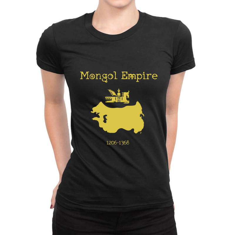 Mongol Empire Map Ladies Fitted T-Shirt by artsbymnd | Artistshot