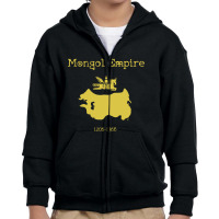 Mongol Empire Map Youth Zipper Hoodie | Artistshot