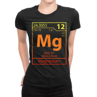 Magnesium Periodic Table Of Elements Funny Chemistry Vintage T Shirt Ladies Fitted T-shirt | Artistshot