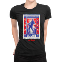 Peacemaker Vigilante Eat Peace Poster T Shirt Ladies Fitted T-shirt | Artistshot