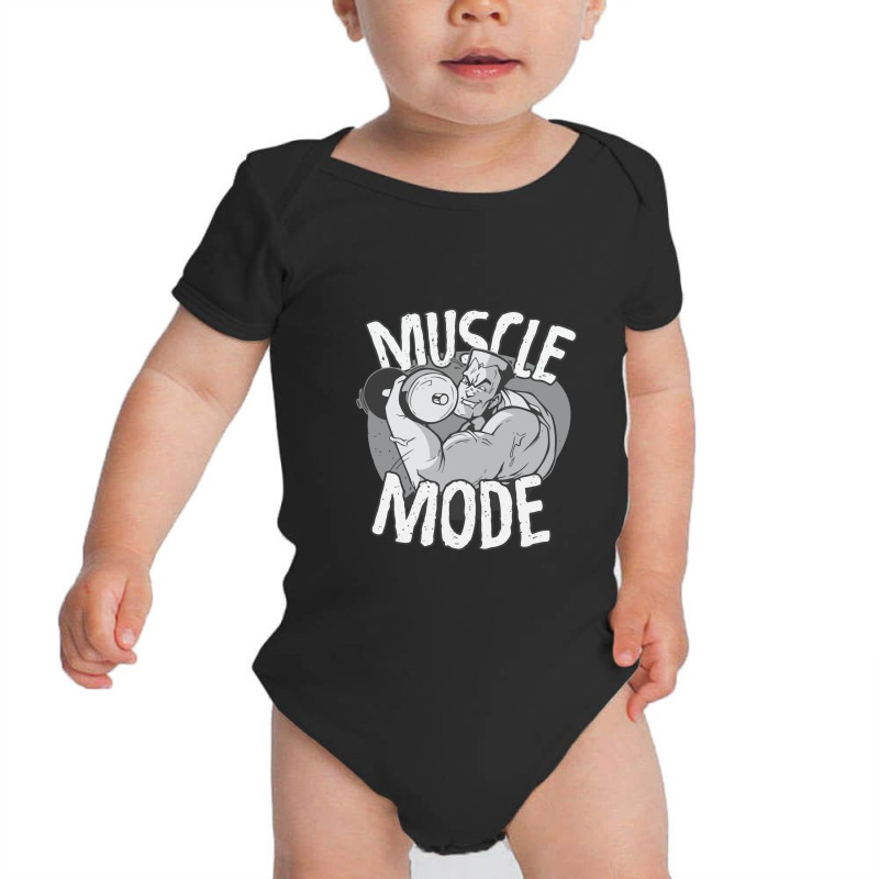 Muscle Mode Strongman Lift Weights Men, Bodybuilding Baby Bodysuit | Artistshot