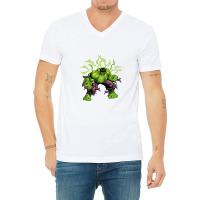 Green Monster V-neck Tee | Artistshot