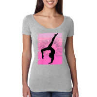 Pink Retro Gymnastics Girls Motivational Handstand Queen T Shirt Women's Triblend Scoop T-shirt | Artistshot