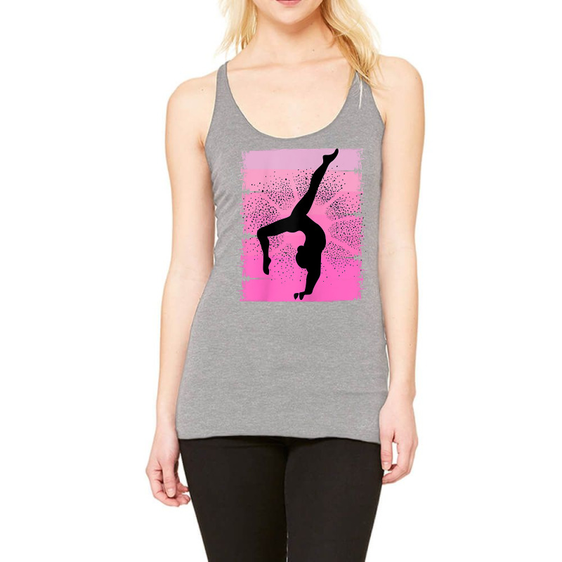 Pink Retro Gymnastics Girls Motivational Handstand Queen T Shirt Racerback Tank by weidenkifinckvd | Artistshot