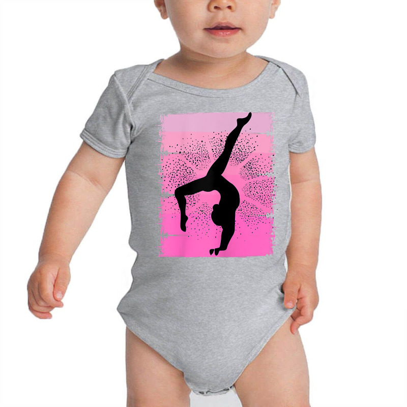 Pink Retro Gymnastics Girls Motivational Handstand Queen T Shirt Baby Bodysuit by weidenkifinckvd | Artistshot