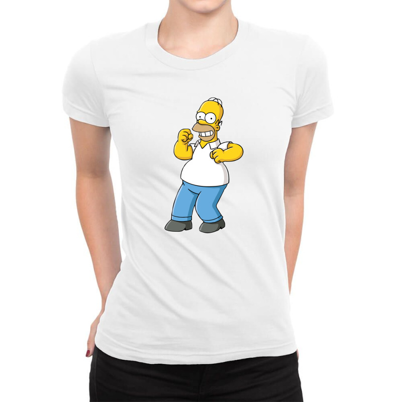 Homer Simpson Ladies Fitted T-Shirt by tannocascioni | Artistshot