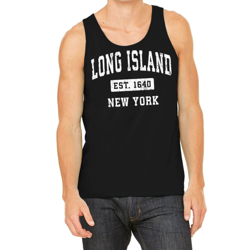 Long Island New York Ny Vintage Established Sports Design Sweatshirt Tank Top by klezgbnist | Artistshot