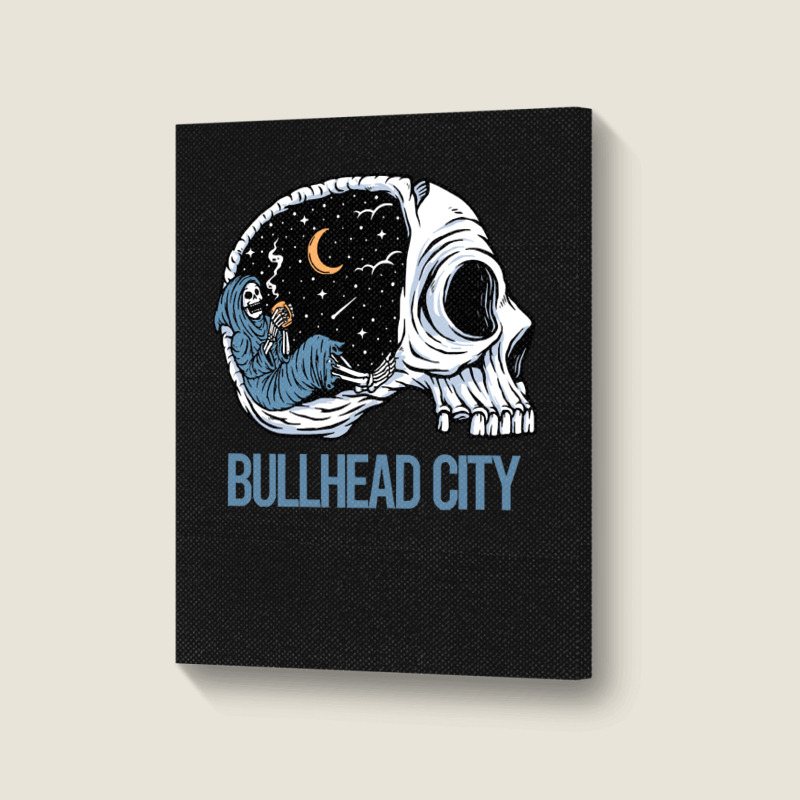 Bullhead City T  Shirt Chilling Skeleton Bullhead City T  Shirt Portrait Canvas Print | Artistshot