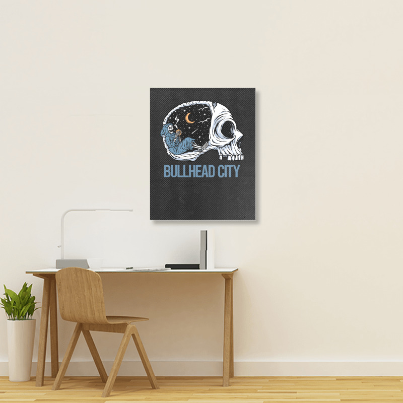 Bullhead City T  Shirt Chilling Skeleton Bullhead City T  Shirt Portrait Canvas Print | Artistshot