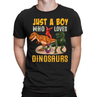 Just A Boy Who Loves Dinosaurs Young Paleontologist T-shirt | Artistshot