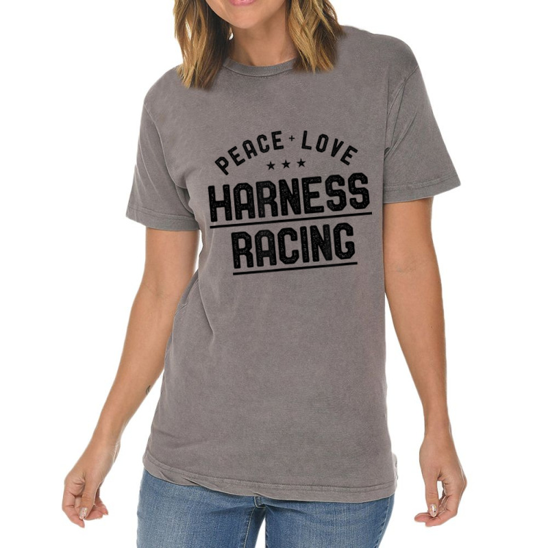 Peace Love Harness Racing Vintage Harness Racer Lover Gift Vintage T-shirt | Artistshot