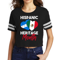 Latin Honduras Mexico Flag Heart Hispanic Heritage Month T Shirt Scorecard Crop Tee | Artistshot