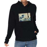 Great Wave Off The Coast Of Kanagawa By Katsushika Hokusai Lightweight Hoodie | Artistshot