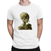 Skull With Burning Cigarette By Vincent Van Gogh T-shirt | Artistshot