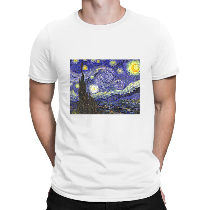 Starry Night By Vincent Van Gogh T-Shirt by acesenpaii | Artistshot