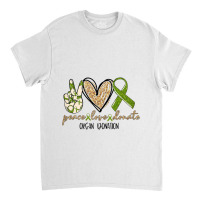 Womens Organ Donation Peace Love Donate Give Someone Life Donate Funny Classic T-shirt | Artistshot