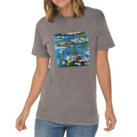 Waterlilies By Claude Monet Vintage T-shirt | Artistshot