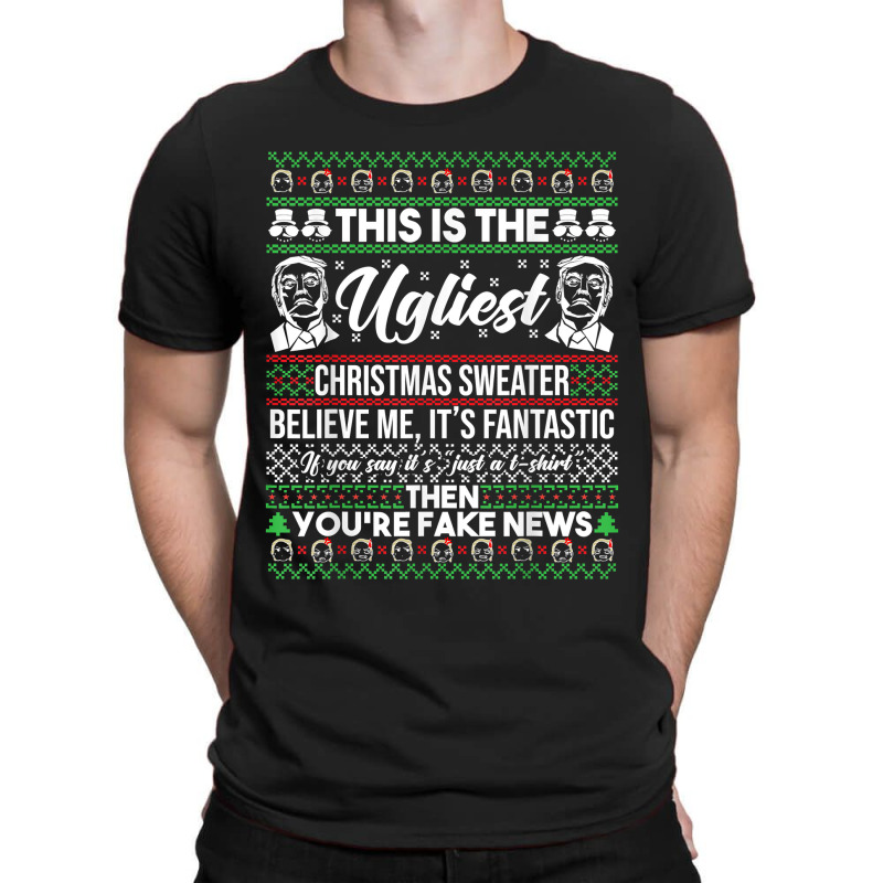 Trump Ugly Christmas Mens Funny T-shirt | Artistshot