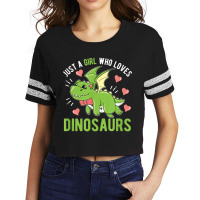 Just A Girl Who Loves Dinosaurs Dino Scorecard Crop Tee | Artistshot