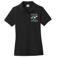 Just A Girl Who Loves Dinosaurs Dinosaur Theme Ladies Polo Shirt | Artistshot