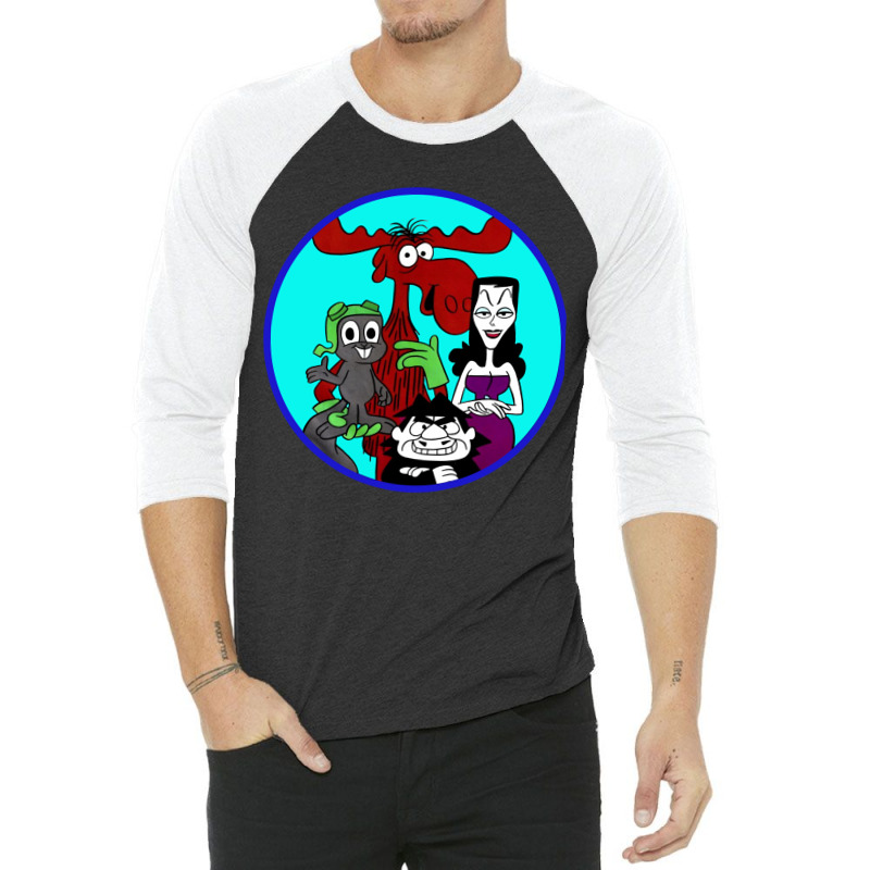 Day Gift Bullwinkle Mens My Favorite 3/4 Sleeve Shirt by ArtistAlijah | Artistshot