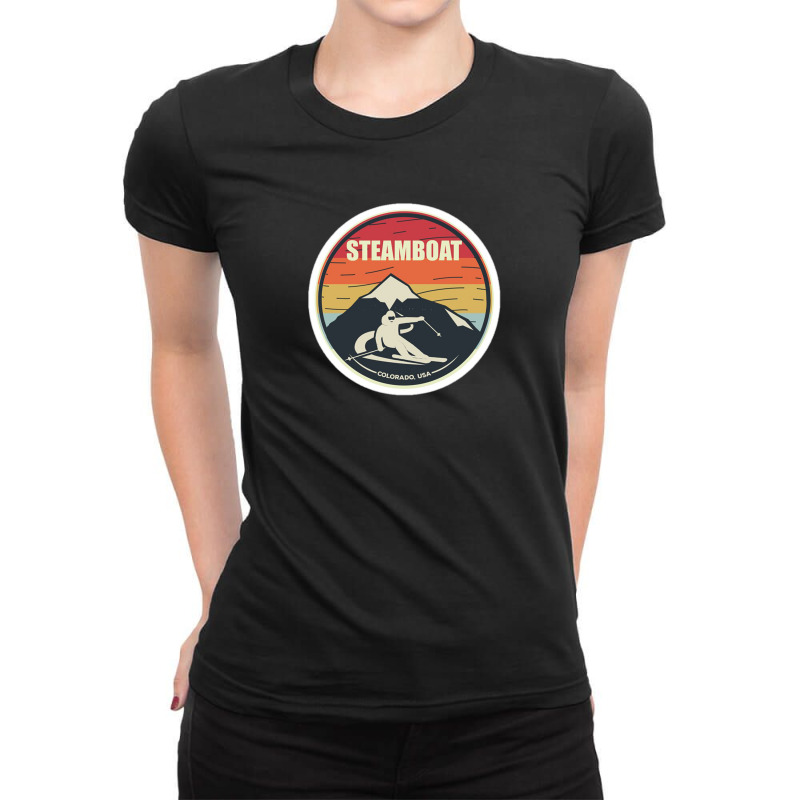 Retro Motorcycle Sidecar Vintage Gift 61783991 Ladies Fitted T-Shirt by enjang22 | Artistshot