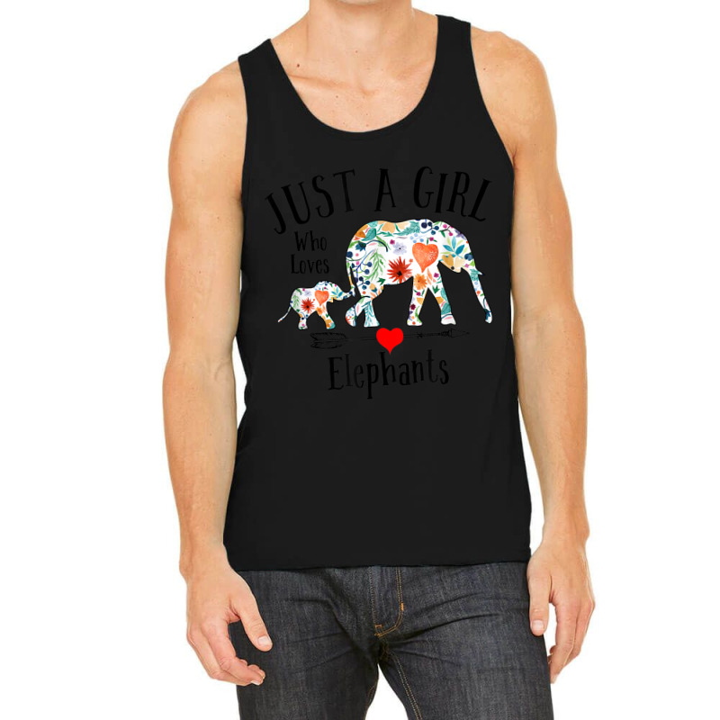 Just A Girl Who Loves Elephants Cute Design For Women Girls Tank Top | Artistshot