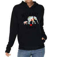 Just A Girl Who Loves Elephants Cute Design For Women Girls Lightweight Hoodie | Artistshot