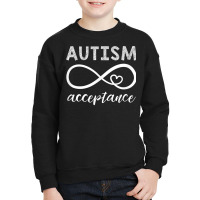 Red Instead Autism Shirt Autism Acceptance T Shirt Youth Sweatshirt | Artistshot