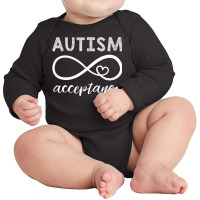 Red Instead Autism Shirt Autism Acceptance T Shirt Long Sleeve Baby Bodysuit | Artistshot