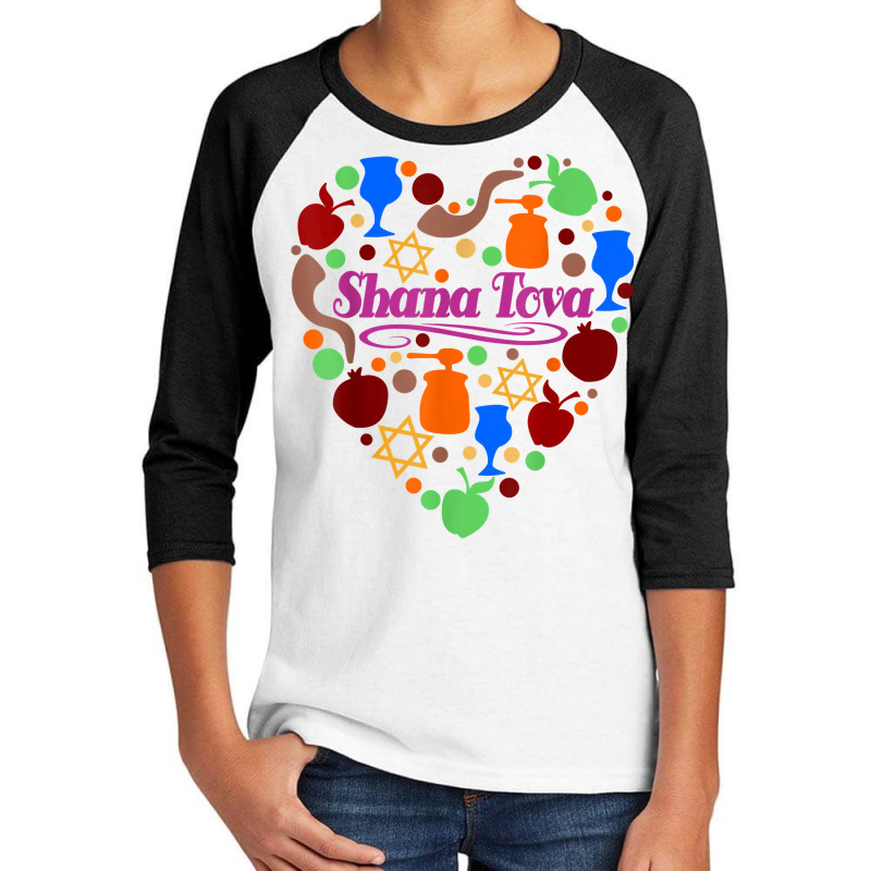 Shana Tova   Jewish New Year   Rosh Hashanah T Shirt Youth 3/4 Sleeve | Artistshot