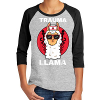 Trauma Llama Emt Responder Emergency Medical Technician Ems T Shirt Youth 3/4 Sleeve | Artistshot