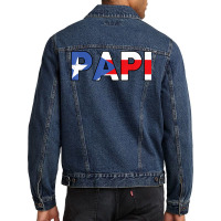 Puerto Rican Flag Shirt Mens Dad Gifts Papi Puerto Rico T Shirt Men Denim Jacket | Artistshot