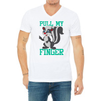 Pull My Finger   Skunk Lover Pet Owner Zookeeper Zoologist T Shirt V-neck Tee | Artistshot