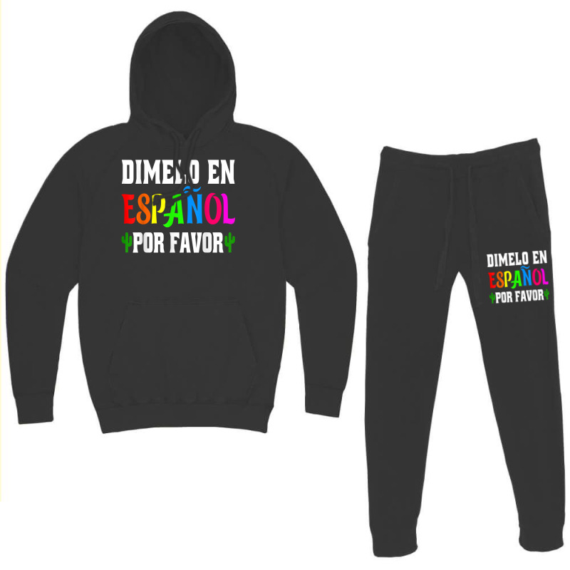 Spanish Language Bilingual Teacher Gift Dimelo En Espanol T Shirt Hoodie & Jogger set by milkeyderamse | Artistshot