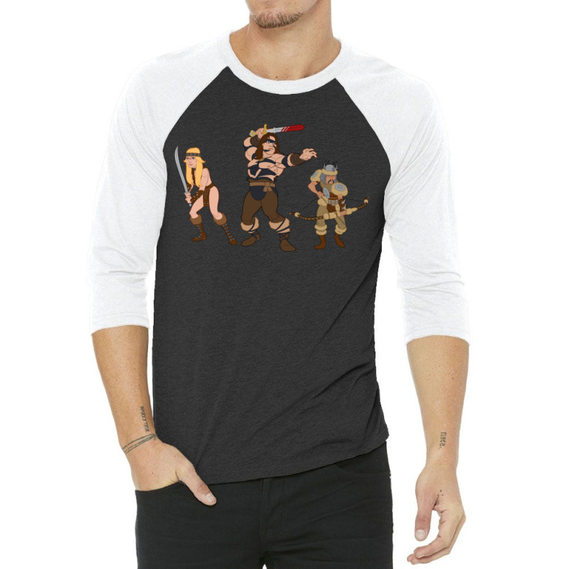 Cartoon Gifts Barbarian Mens Womens 3/4 Sleeve Shirt | Artistshot