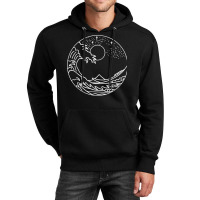 The Great Wave Off Kanagawa Minimal Line Art Nature Gift T Shirt Unisex Hoodie | Artistshot