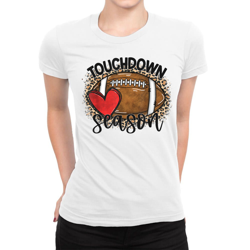 Touchdown Season Football Back To School For Boy Love Footba T Shirt Ladies Fitted T-Shirt by klezgbnist | Artistshot