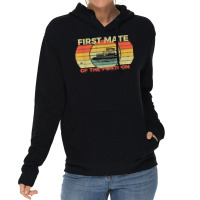 Retro First Mate Pontoon Captain Boat Boating Pontooning T Shirt Lightweight Hoodie | Artistshot