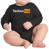 Techno Music Minimal Hard Clubbing Funny Festival Hub Dj T Shirt Long Sleeve Baby Bodysuit | Artistshot