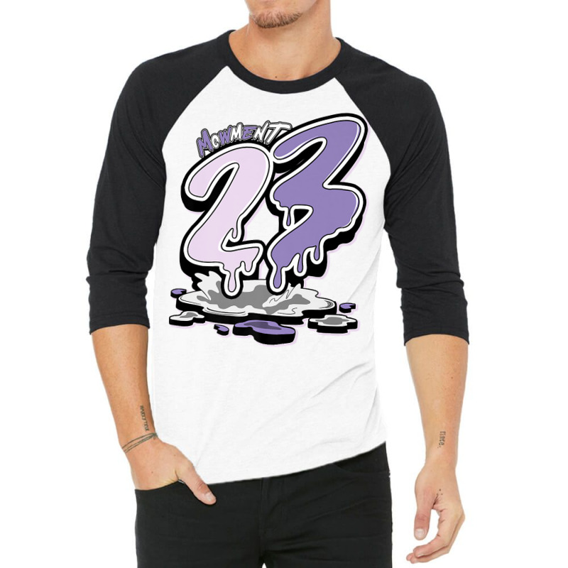 Tee To Match Jd 11 Low Pure Violet Dripping Number 23 Premium T Shirt 3/4 Sleeve Shirt | Artistshot