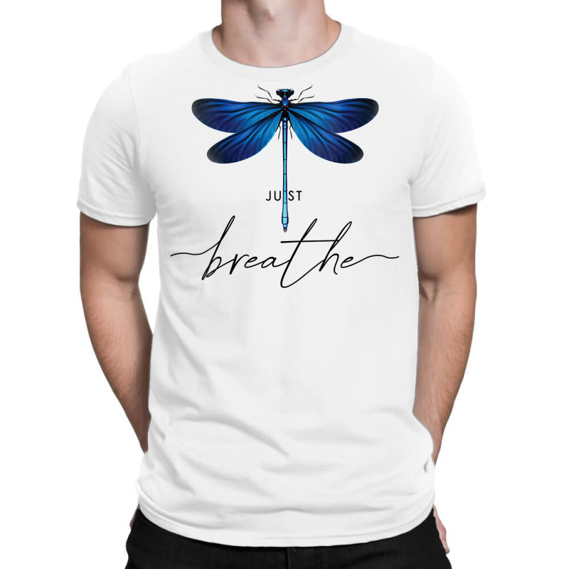 Womens Just Dragonfly Tattoodesign Summer Breathe Meditation Yoga V Ne T-shirt | Artistshot