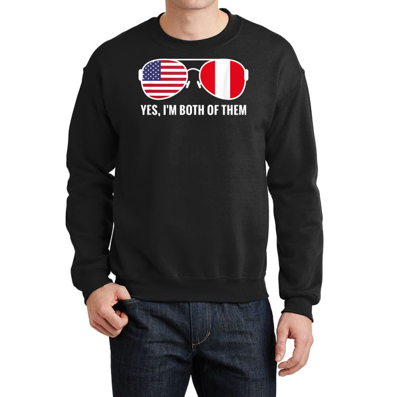 Usa Peru Flag Sunglasses Peruvian Americans T Shirt Crewneck Sweatshirt | Artistshot