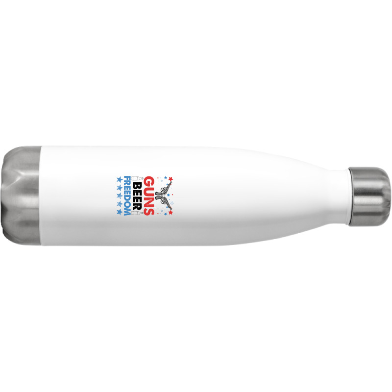 Guns Beer Freedom For White Stainless Steel Water Bottle | Artistshot